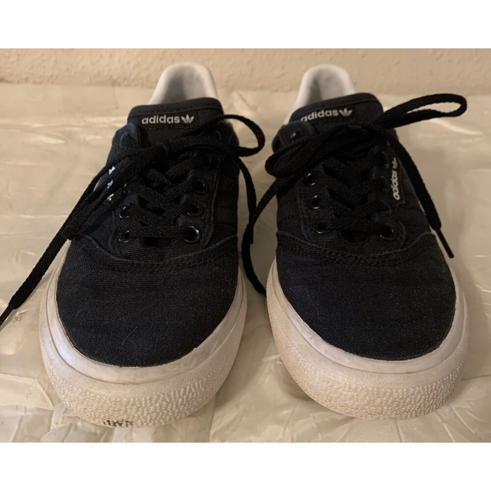 Adidas Daily Shoes Sneakers Mens 6 Black White Grunge Skate - Picture 2 of 8